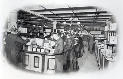 Book Department at an Army and Navy store by English Photographer